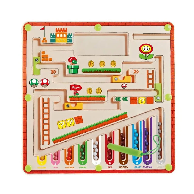 Magnetic Color and Number Maze Learning Education Toys Color Matching Montessori Toys Toys Concentration Training for Child Gift