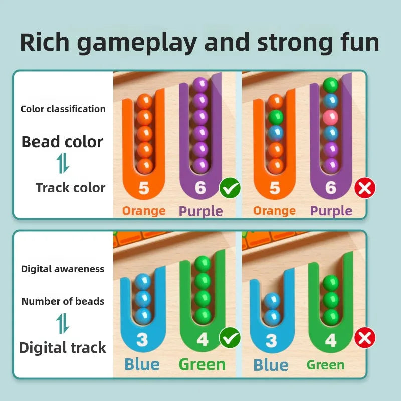 Magnetic Color and Number Maze Learning Education Toys Color Matching Montessori Toys Toys Concentration Training for Child Gift