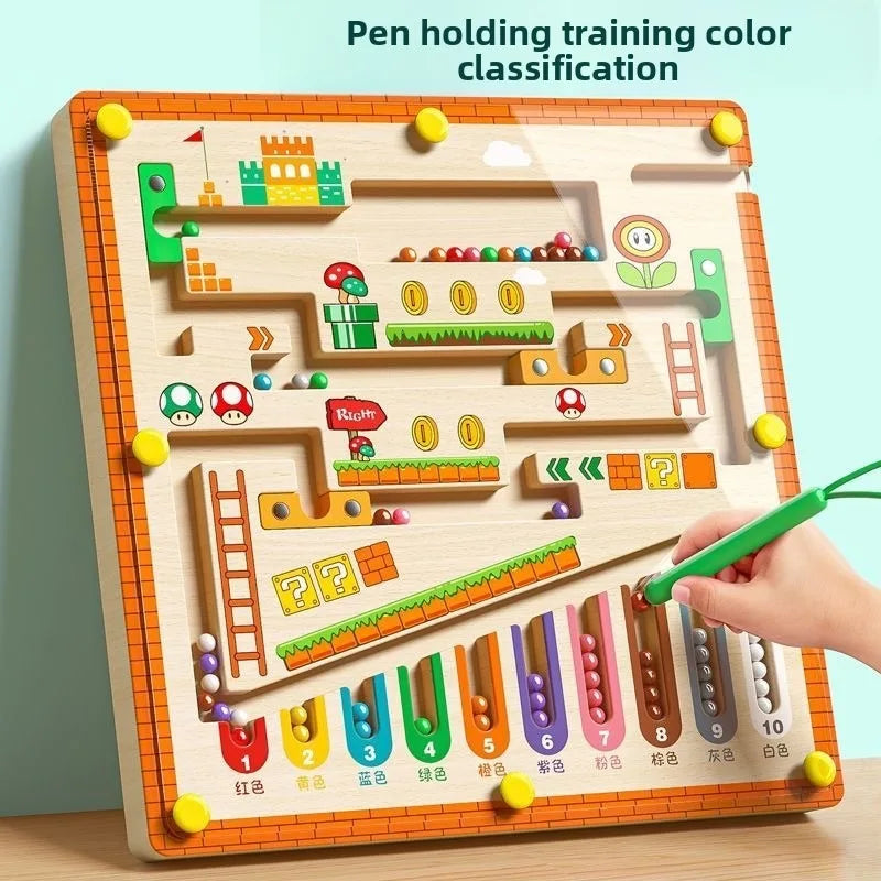 Magnetic Color and Number Maze Learning Education Toys Color Matching Montessori Toys Toys Concentration Training for Child Gift